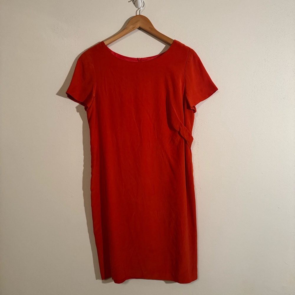 Silk Coral Pink/Red Vintage Cocktail Dress